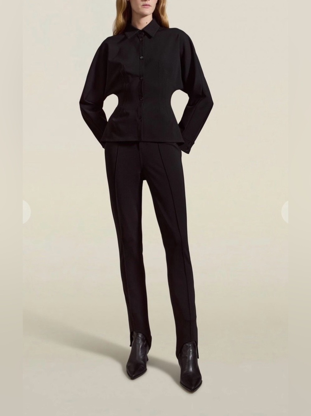 Kallmeyer Snap Trouser Stirrup in Stretch-Knit Suiting